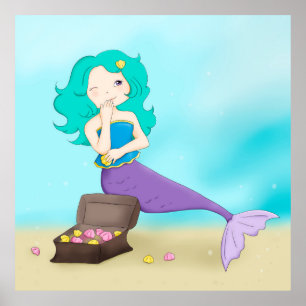 Cute Mermaid Poster