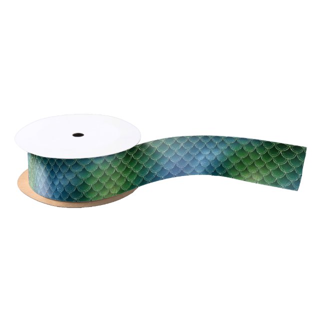 Cute Mermaid Scale  Satin Ribbon (Spool)