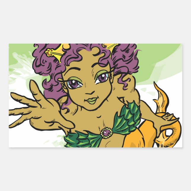 Cute Mermaid Sticker (Front)