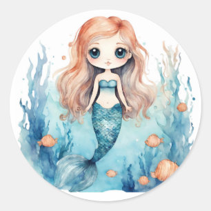 Cute Mermaid Stickers Envelope Seals