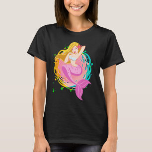 Cute Mermaid Swim Ocean Mermaids Women Girly Girl T-Shirt