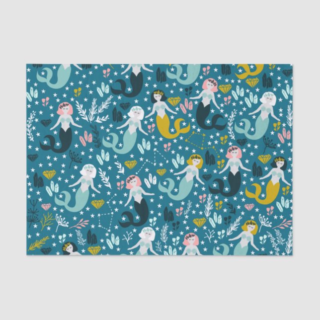 Cute Mermaid Tissue Paper (Front)