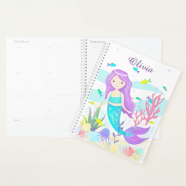      Cute Mermaid Under the Sea Neon Planner (Display)