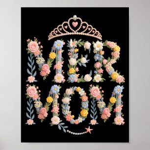 Cute mermom mama mom off duty mermaid vacation poster