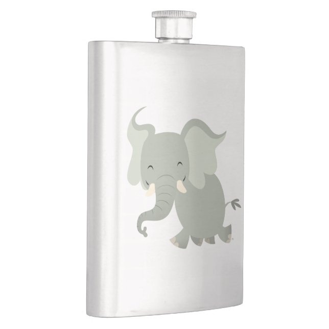Cute Merry Cartoon Elephant Classique Flacon (Droite)