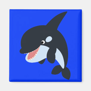 Cute Merry Cartoon Killer Whale Magnet