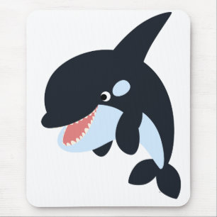 Cute Merry Cartoon Killer Whale Mousepad
