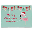 Cute Merry Christmas Flamingo Ornaments