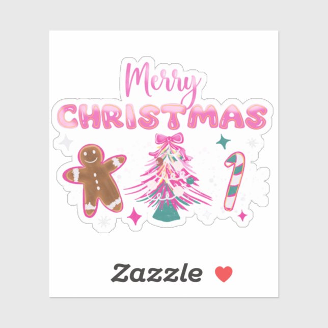 Cute Merry Christmas Gingerbread and Candy Design (Sheet)