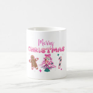 Cute Merry Christmas Gingerbread and Candy Design Coffee Mug