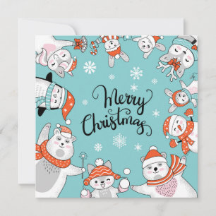 Cute Merry Christmas Holiday Card