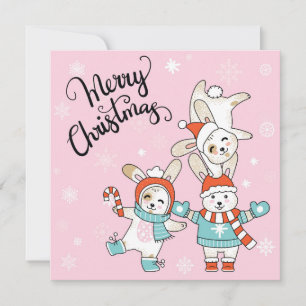 Cute Merry Christmas Holiday Card