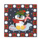 Cute Merry Christmas magnet with Penguin and Robin