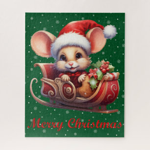 Cute Merry Christmas Mouse Puzzle