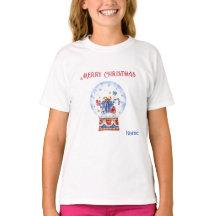 CUTE! Merry Christmas Name Colours, Youth XS - XL