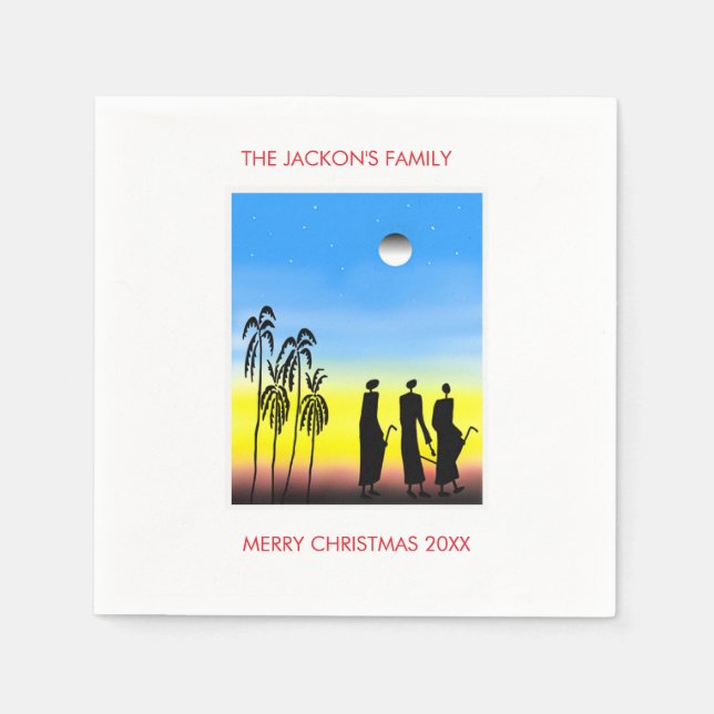 Cute Merry Christmas  Napkin (Front)