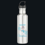 Cute Merry Christmas Snowman Snowflakes Character 710 Ml Water Bottle<br><div class="desc">Christmas Cute Snowman and snowflakes</div>