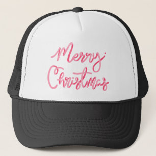 Cute Merry Christmas sticker typography, Trucker Hat