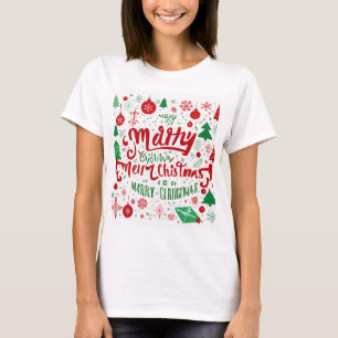 "Cute Merry Christmas Women’s T-Shirt – Festive Ho