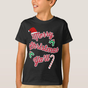 Cute Merry Christmas Ya'll Trailer Cat T-Shirt