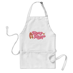 Cute Merry Mama Bear Holiday Season Standard Apron