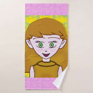 Cute Merry Pink Bath Towel Set