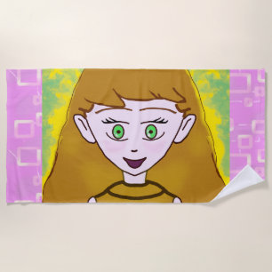 Cute Merry Pink Beach Towel 