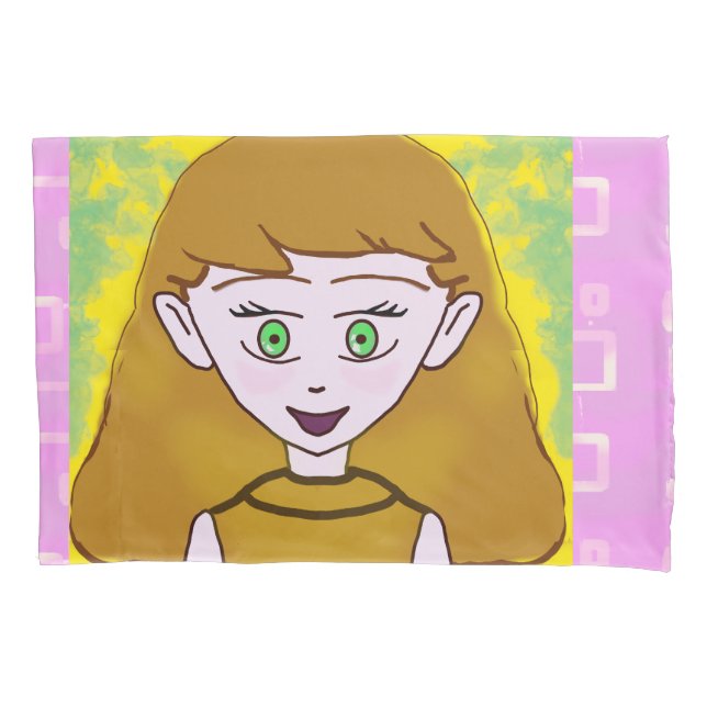 Cute Merry Pink pillowcase (Front)