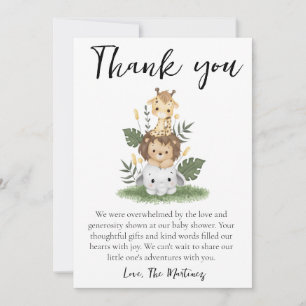 cute message baby shower thank you cards