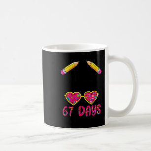 Cute Messy Bun 67 Days Smarter 67 Kids 67 Days Of Coffee Mug