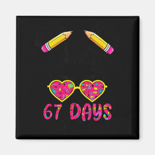 Cute Messy Bun 67 Days Smarter 67 Kids 67 Days Of Magnet