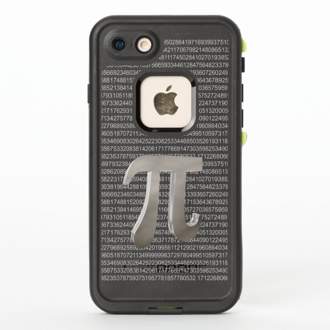 Cute metal pi character LifeProof iPhone case (Back)
