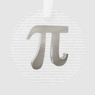 Cute metal pi character ornament