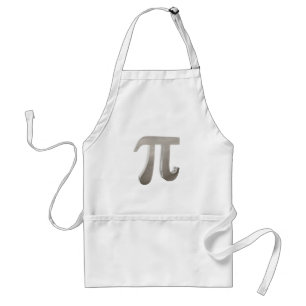 Cute metal pi character standard apron