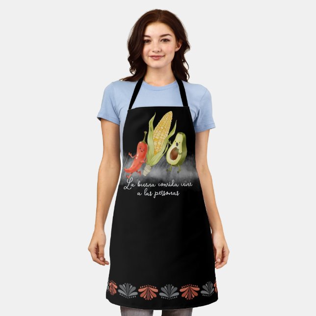 Cute Mexican food personalized cooking kitchen Apron (Worn)