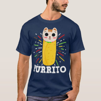 Cute Mexican Food Purrito  Cat and Burrito Lover T-Shirt