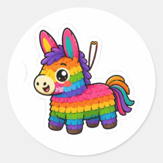 Cute Mexican Piñata Donkey Sticker | Kawaii Die-Cu