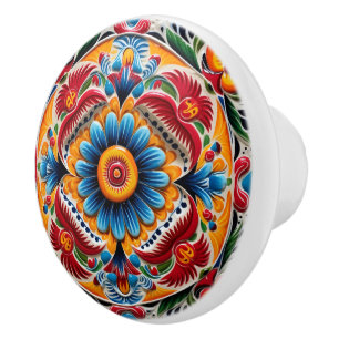 Cute Mexican style crafting Ceramic Knob