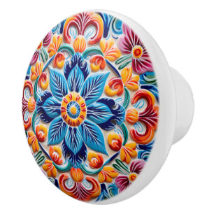 Cute Mexican style crafting Ceramic Knob