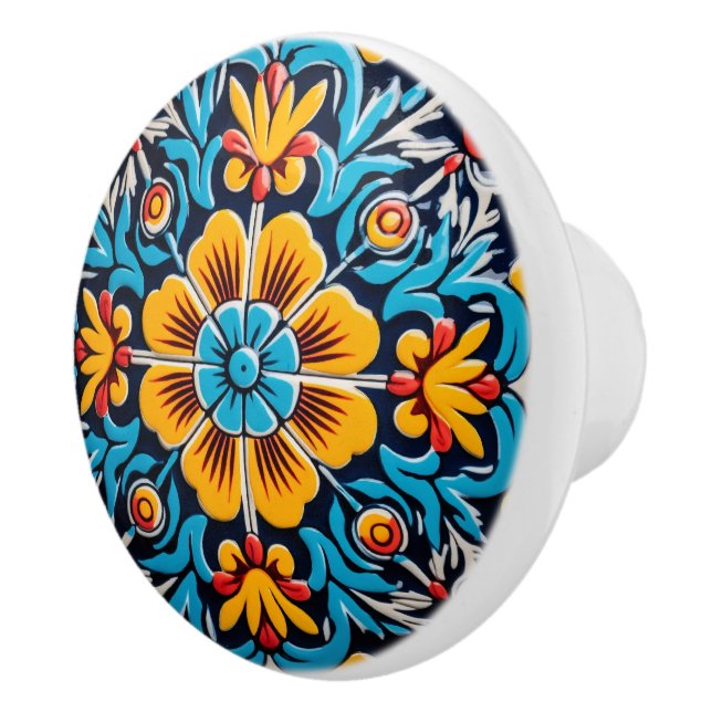 Cute Mexican style crafting  Ceramic Knob (Right)
