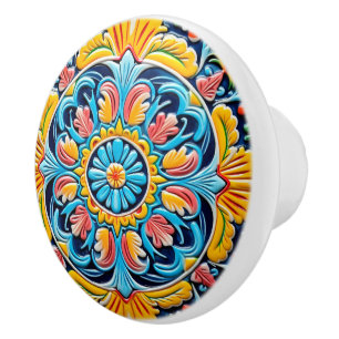 Cute Mexican style crafting Ceramic Knob