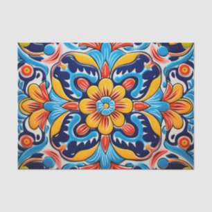 Cute Mexican tile pattern  Tissue Paper
