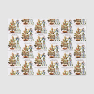 Cute Mice Christmas Tree Name Tissue Paper