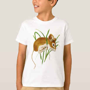 Cute Mice,Mouse Watercolor Animal Nature T-Shirt