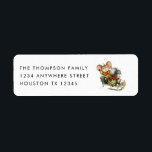 Cute Mice Sleigh Name Return Address Label<br><div class="desc">Cute Mice Sleigh Name Return Address. Easily personalise your name and return address.</div>