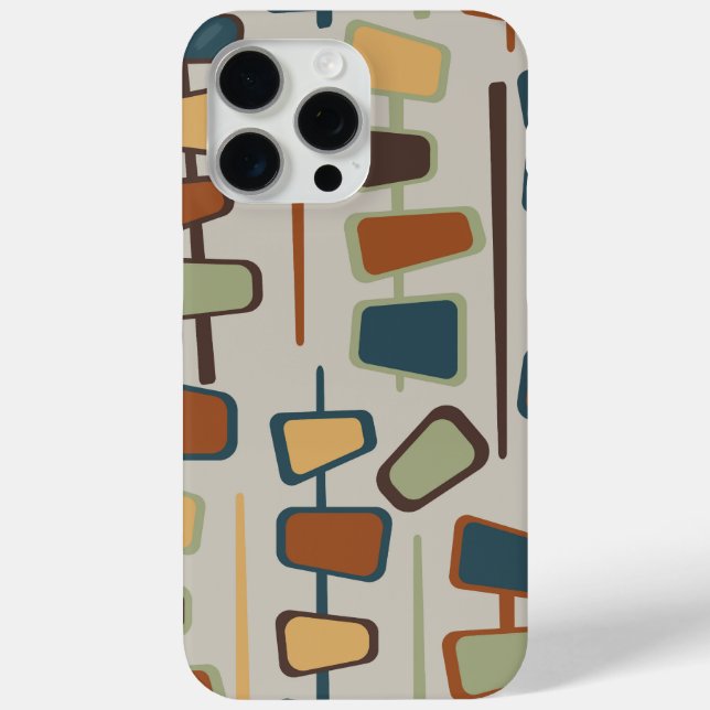 Cute Mid Century Modern Inspired iPhone Case (Back)