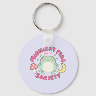 Cute Midnight Frog Society Kawaii Pastel Mushroom Keychain