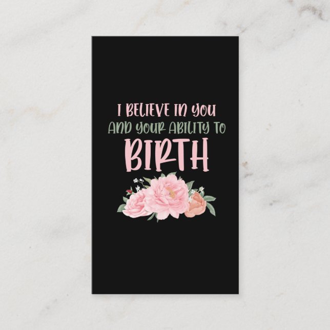 Cute Midwife Baby Catcher Birth Doula Business Card (Front)