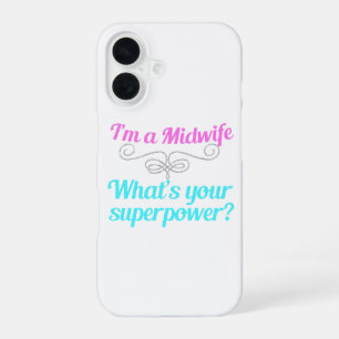 Cute Midwife Superhero iPhone 16 Case