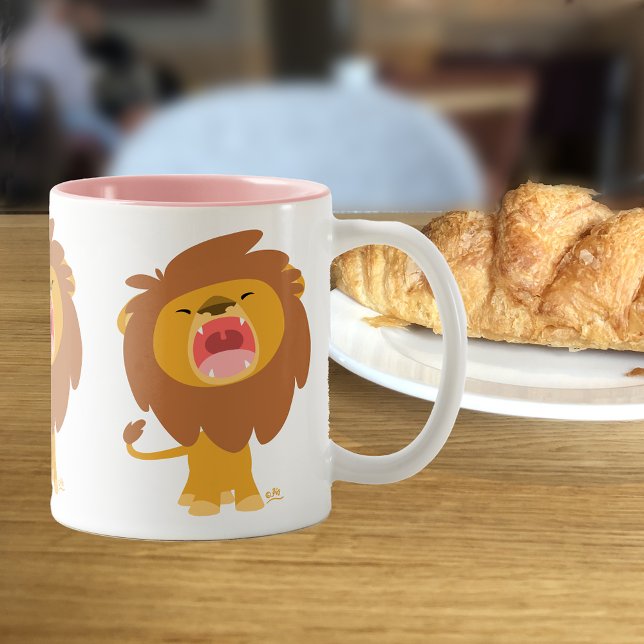 Cute Mighty  Roaring Lion Cartoon Mug (Creator Uploaded)